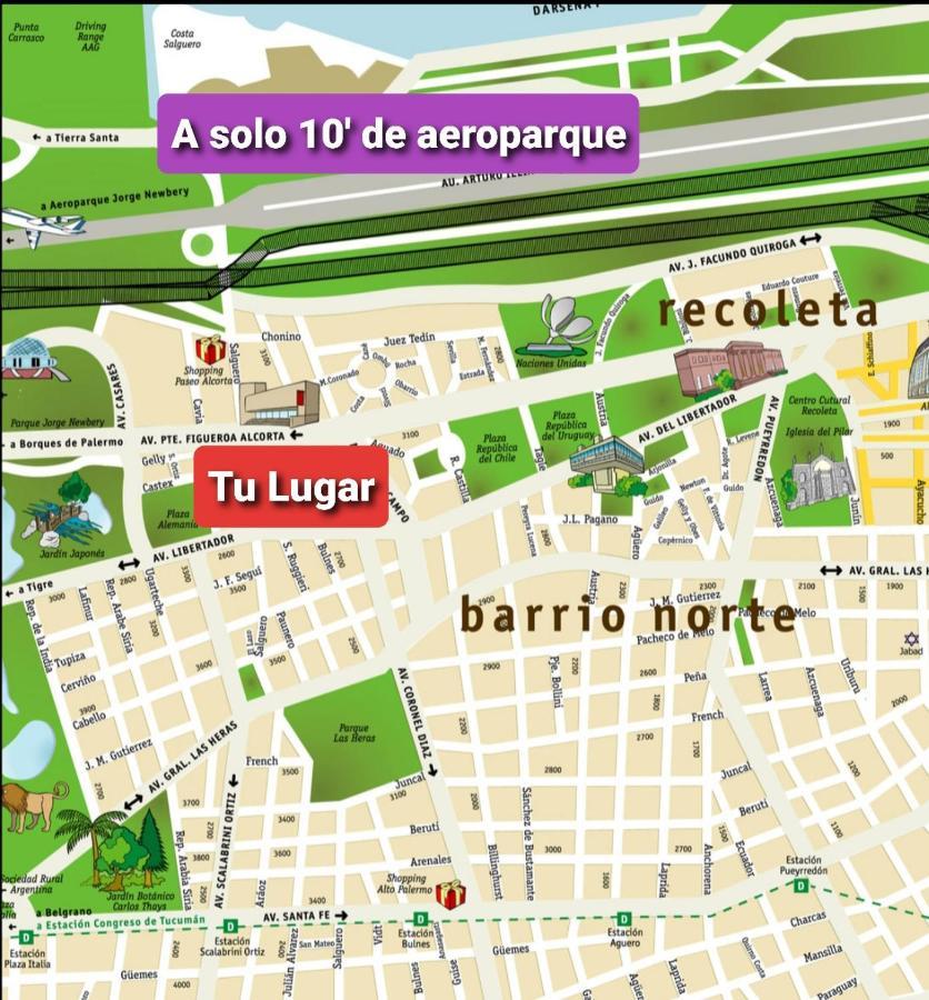 布宜诺斯艾利斯Palermo Chico Castex 2 Pax 10Min Aeroparque 100M Mater Dei公寓 外观 照片
